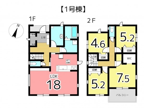 姫路市大津区新町、新築一戸建ての間取り画像です