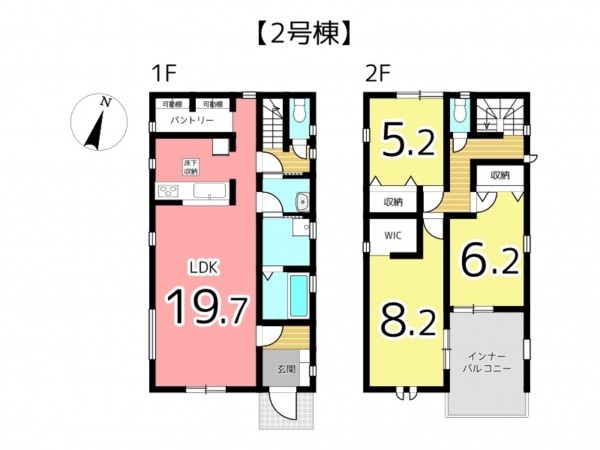 姫路市大津区新町、新築一戸建ての間取り画像です