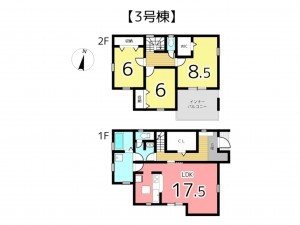 姫路市上大野、新築一戸建ての間取り画像です