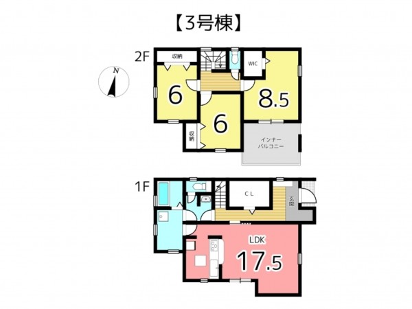姫路市上大野、新築一戸建ての間取り画像です