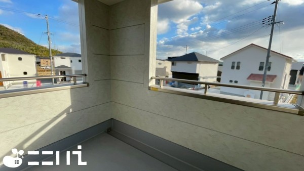姫路市奥山、新築一戸建てのバルコニー画像です