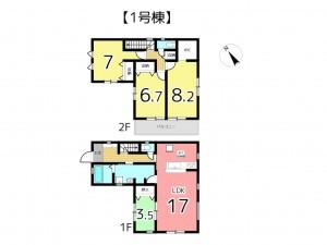 姫路市保城、新築一戸建ての間取り画像です
