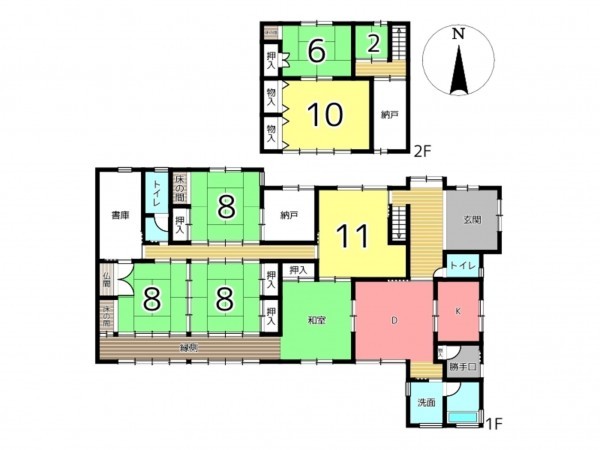 相生市大谷町、中古一戸建ての間取り画像です