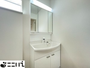 揖保郡太子町太田、新築一戸建ての洗面画像です