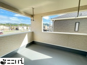 揖保郡太子町太田、新築一戸建てのバルコニー画像です