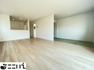 揖保郡太子町太田、新築一戸建ての居間画像です