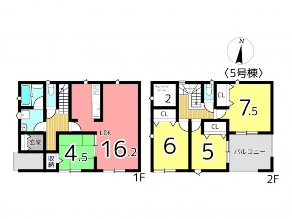 揖保郡太子町太田、新築一戸建ての間取り画像です