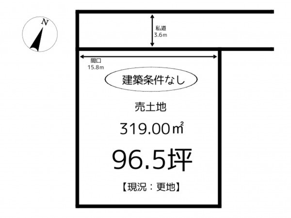 姫路市御立西、土地の間取り画像です