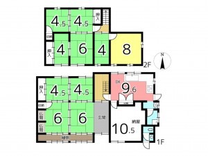 たつの市新宮町下野、中古一戸建ての間取り画像です