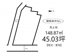 姫路市伊伝居、土地の間取り画像です