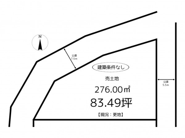 姫路市飾磨区妻鹿、土地の間取り画像です