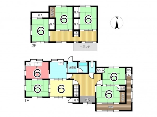 姫路市御立西、中古一戸建ての間取り画像です