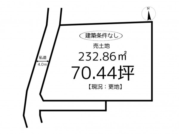 揖保郡太子町馬場、土地の間取り画像です