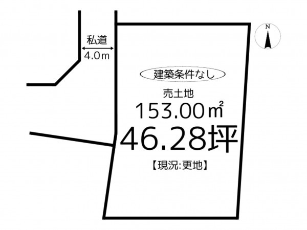 相生市赤坂、土地の間取り画像です