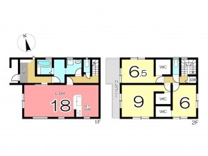 姫路市大津区西土井、新築一戸建ての間取り画像です