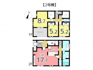 姫路市大津区天神町、新築一戸建ての間取り画像です