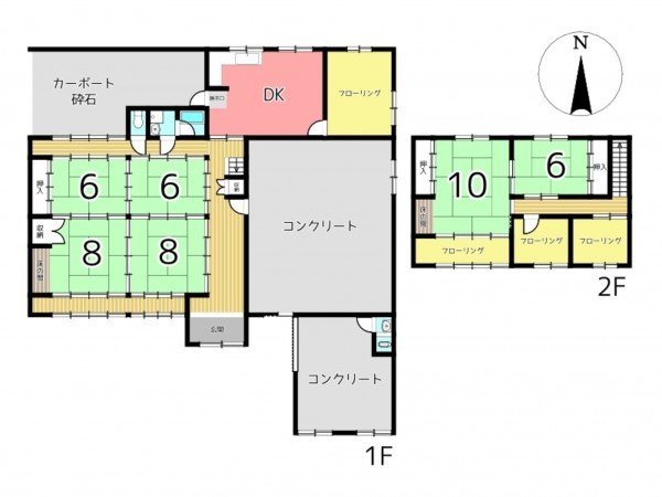 たつの市誉田町福田、中古一戸建ての間取り画像です