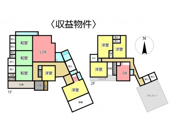 たつの市揖保川町二塚、収益/事業用物件/住宅の間取り画像です