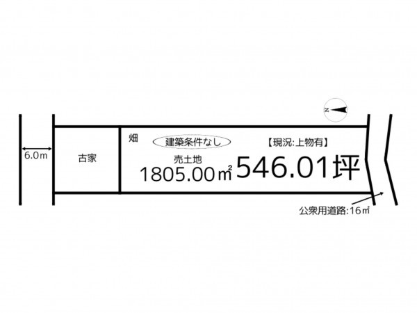 揖保郡太子町福地、土地の間取り画像です