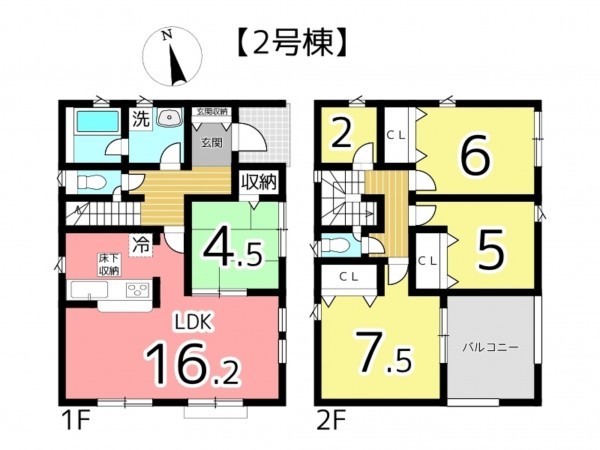 姫路市勝原区山戸、新築一戸建ての間取り画像です