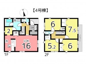 姫路市勝原区山戸、新築一戸建ての間取り画像です