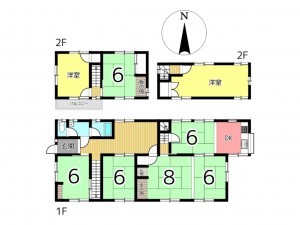 たつの市新宮町宮内、中古一戸建ての間取り画像です