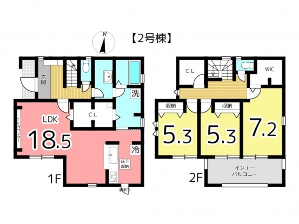 姫路市勝原区山戸、新築一戸建ての間取り画像です