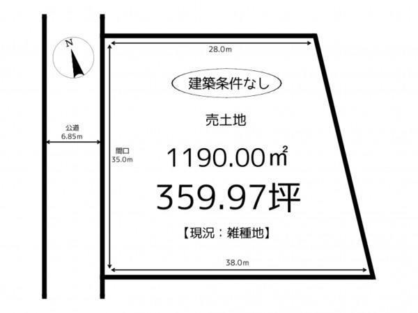 姫路市花田町、土地の間取り画像です
