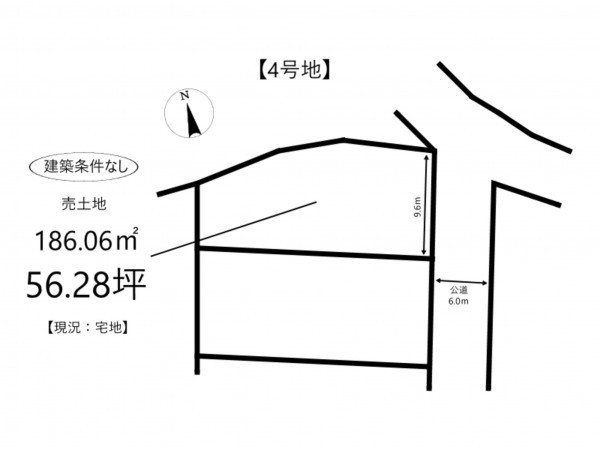 姫路市御立東、土地の間取り画像です
