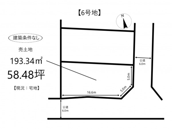 姫路市御立東、土地の間取り画像です