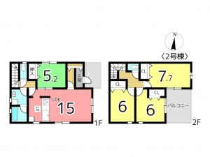 相生市那波野、新築一戸建ての間取り画像です