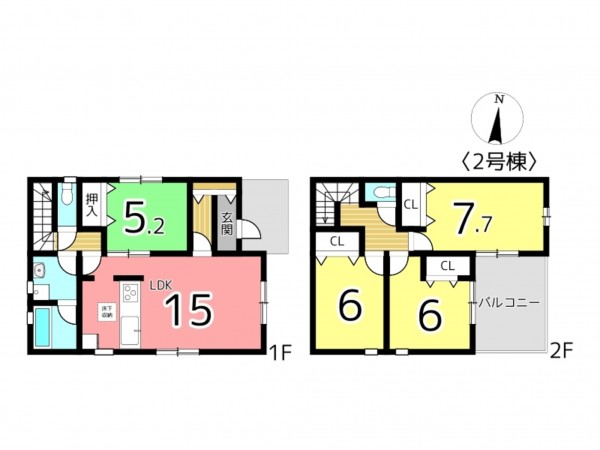 相生市那波野、新築一戸建ての間取り画像です