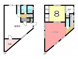 姫路市保城、収益/事業用物件/店舗事務所の間取り画像です