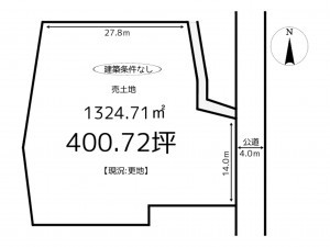 たつの市新宮町大屋、土地の間取り画像です