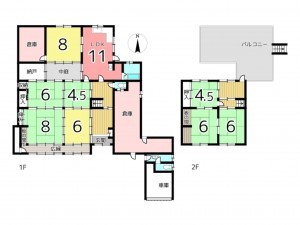 姫路市上大野、中古一戸建ての間取り画像です