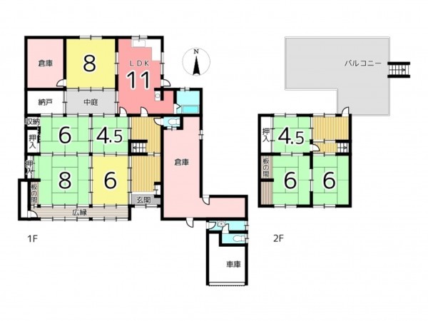 姫路市上大野、中古一戸建ての間取り画像です