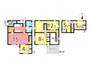 たつの市揖西町南山、中古一戸建ての間取り画像です