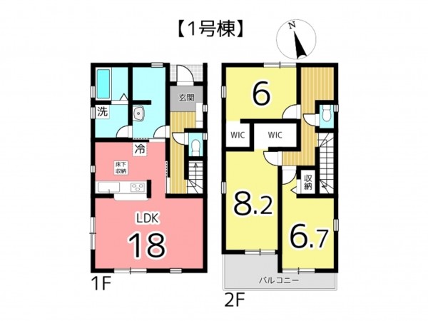 姫路市白浜町、新築一戸建ての間取り画像です