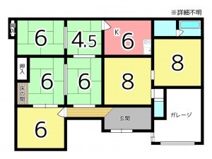 姫路市花田町、中古一戸建ての間取り画像です