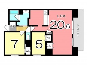 姫路市安田、マンションの間取り画像です