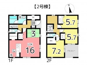 姫路市香寺町、新築一戸建ての間取り画像です