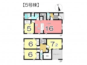 姫路市香寺町、新築一戸建ての間取り画像です