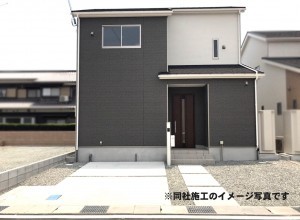 姫路市広畑区西蒲田、新築一戸建ての外観画像です