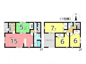 たつの市新宮町井野原、新築一戸建ての間取り画像です