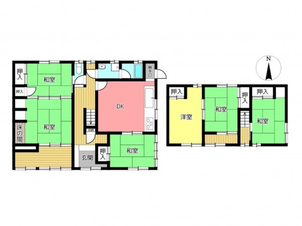 たつの市御津町岩見、中古一戸建ての間取り画像です