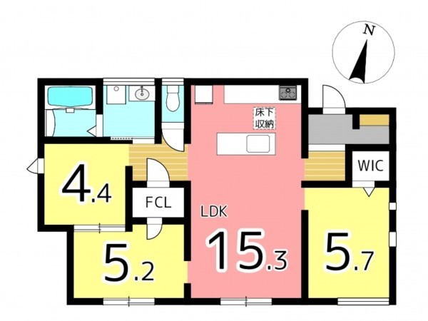 揖保郡太子町馬場、新築一戸建ての間取り画像です
