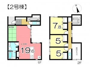 姫路市飾磨区加茂、新築一戸建ての間取り画像です