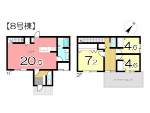 姫路市苫編、新築一戸建ての間取り画像です