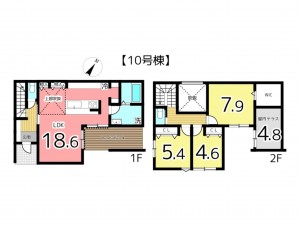 姫路市苫編、新築一戸建ての間取り画像です