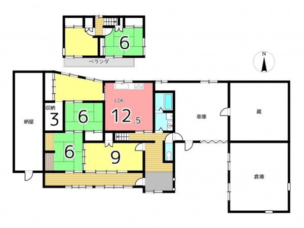 たつの市揖西町竹原、中古一戸建ての間取り画像です